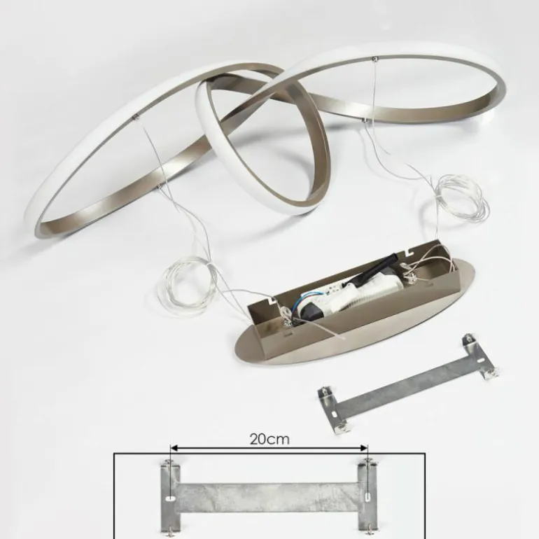 Suspension Ignal LED Nickel mat, 1 lumière