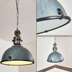 Suspension Ilvy Gris, Argenté, 1 lumière