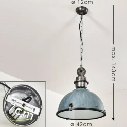Suspension Ilvy Gris, Argenté, 1 lumière