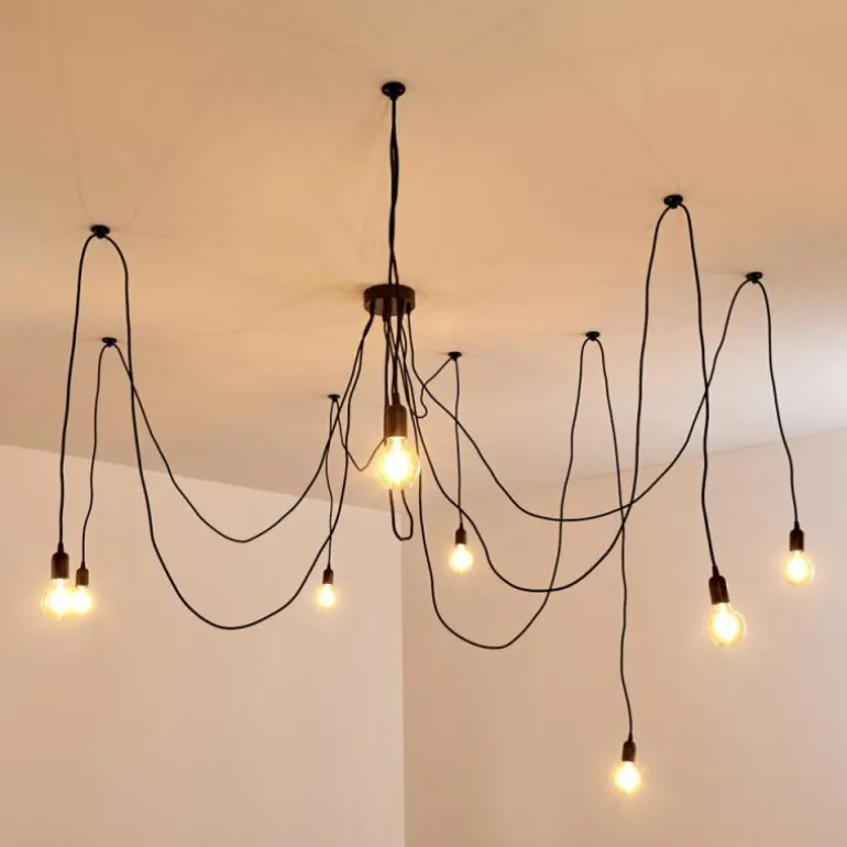 Suspension Imini Noir, 8 lumières