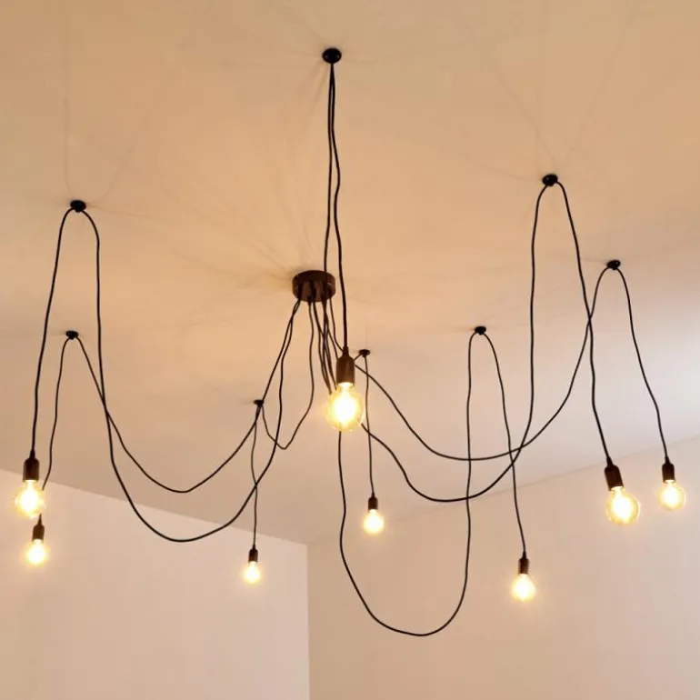 Suspension Imini Noir, 8 lumières