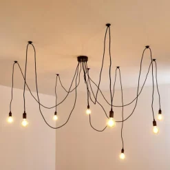 Suspension Imini Noir, 8 lumières