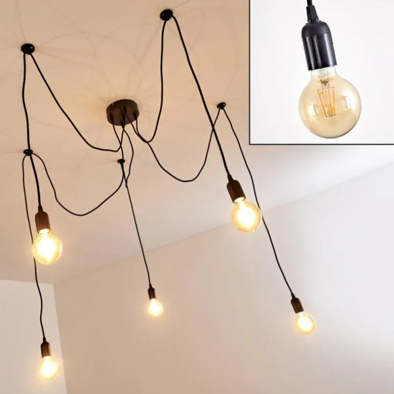 Suspension Imini Noir, 5 lumières