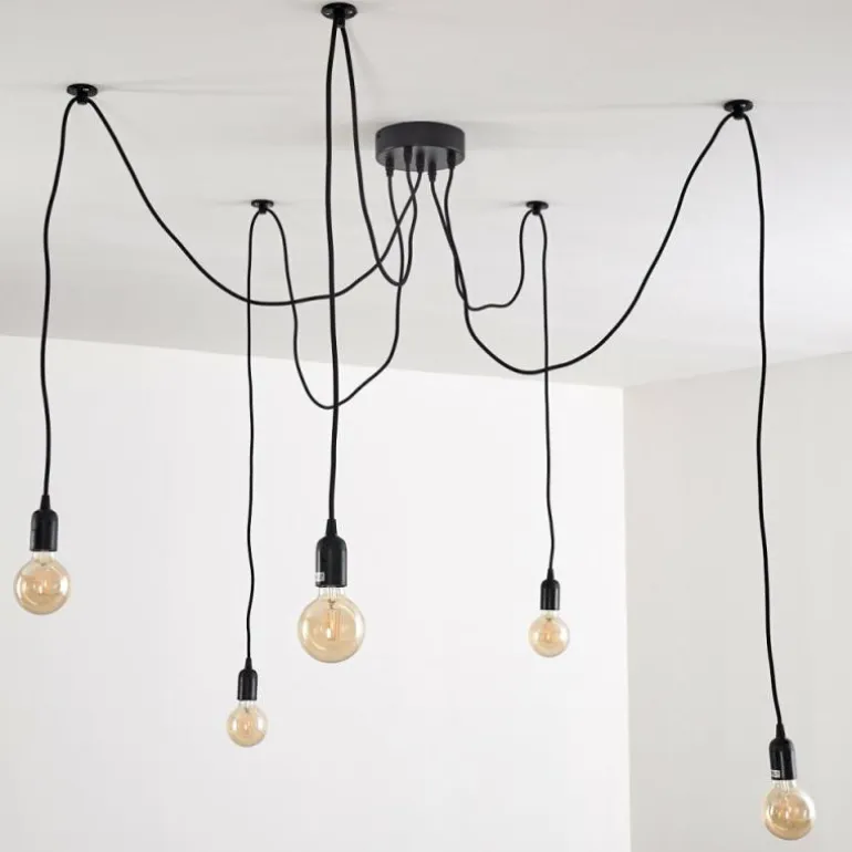 Suspension Imini Noir, 5 lumières