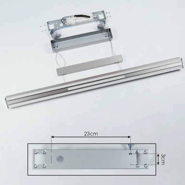 Suspension Inicio LED Nickel mat, 5 lumières