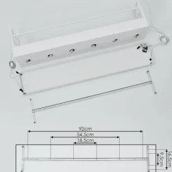 Suspension Jabilla Blanc, 6 lumières