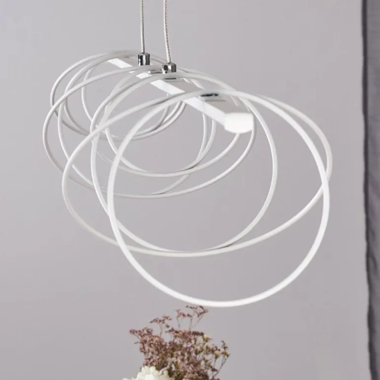 Suspension Jimma LED Blanc, 8 lumières