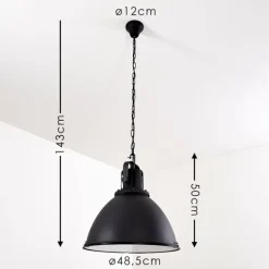 Suspension Jonsered Noir, 1 lumière