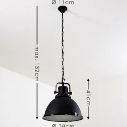 Suspension Jonsered Noir, 1 lumière