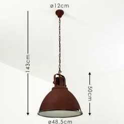 Suspension Jonsered Rouille, 1 lumière