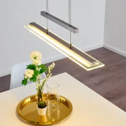 Suspension Junsele LED Nickel mat, 3 lumières