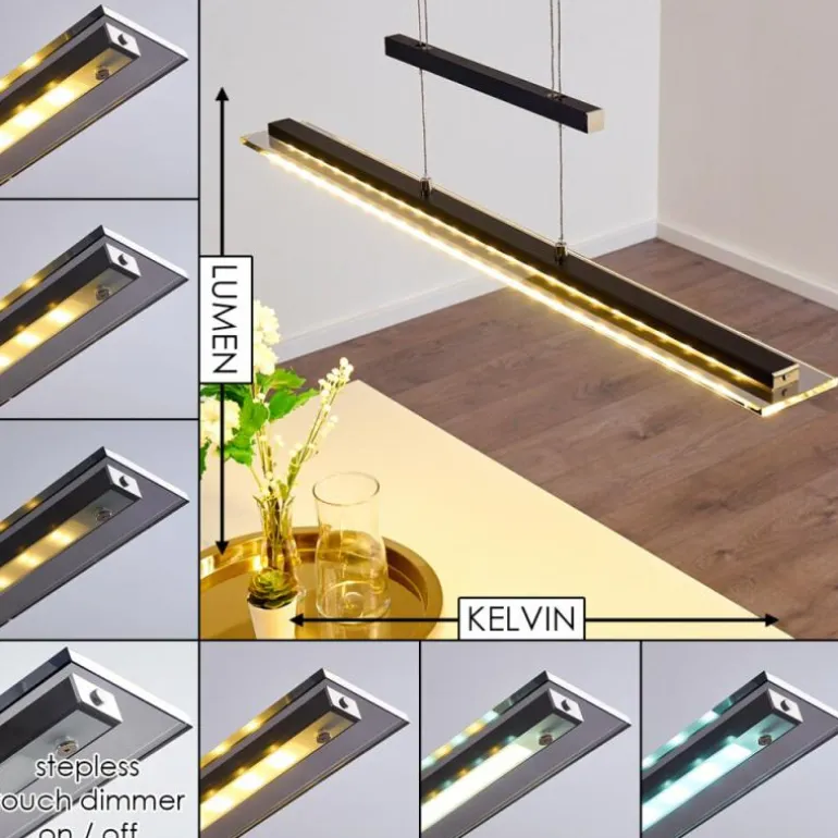 Suspension Junsele LED Noir, 1 lumière
