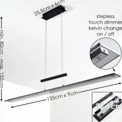 Suspension Junsele LED Noir, 1 lumière