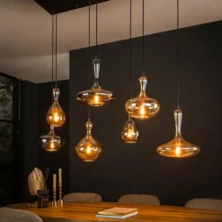 Suspension Karaf Anthracite, 7 lumières