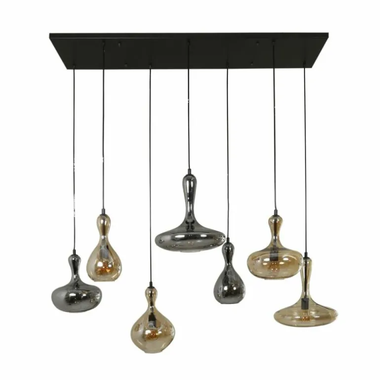 Suspension Karaf Anthracite, 7 lumières