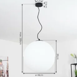 Suspension Karhia Noir, 1 lumière