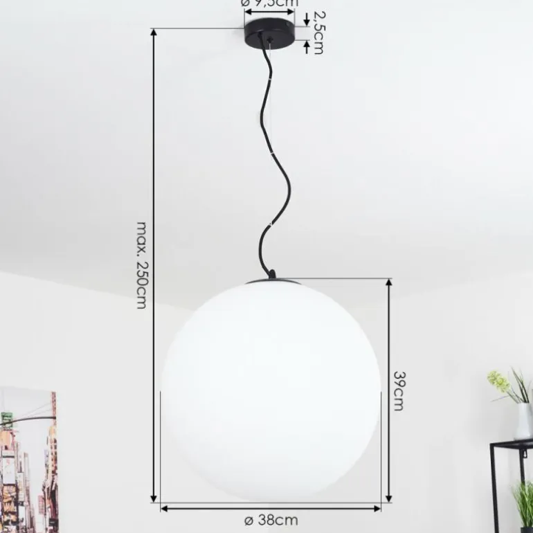 Suspension Karhia Noir, 1 lumière