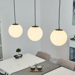 Suspension Karhia Noir, 3 lumières