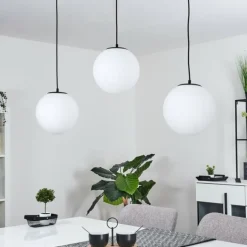 Suspension Karhia Noir, 3 lumières