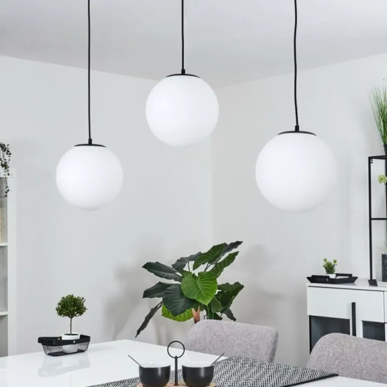 Suspension Karhia Noir, 3 lumières