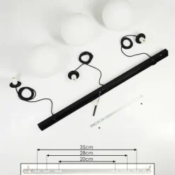 Suspension Karhia Noir, 3 lumières