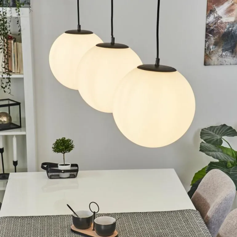 Suspension Karhia Noir, 3 lumières