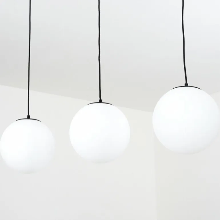 Suspension Karhia Noir, 3 lumières