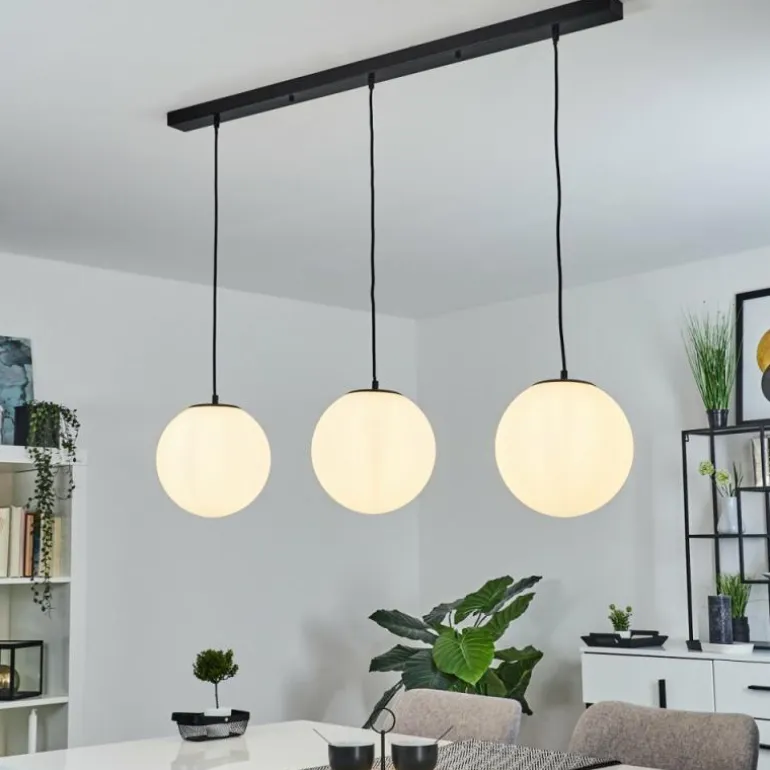 Suspension Karhia Noir, 3 lumières
