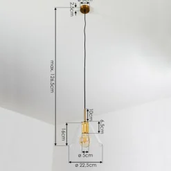 Suspension Karo Laiton, 1 lumière
