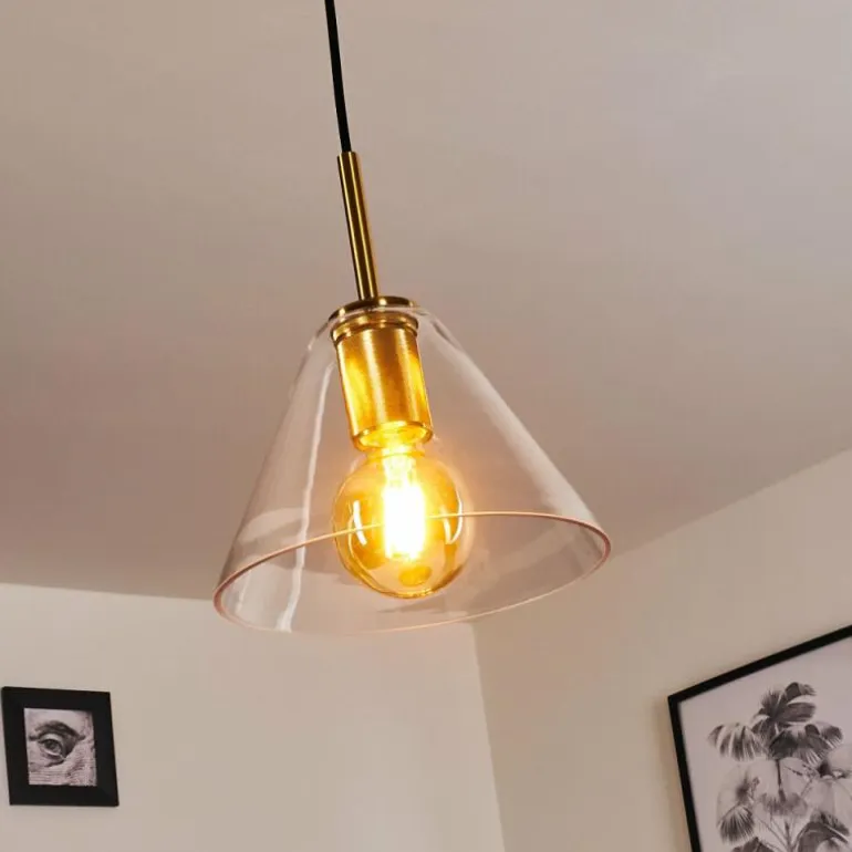 Suspension Karo Laiton, 1 lumière