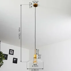 Suspension Karo Laiton, 1 lumière