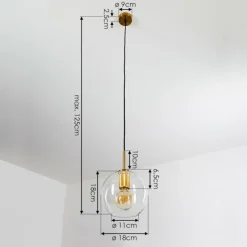 Suspension Karo Laiton, 1 lumière