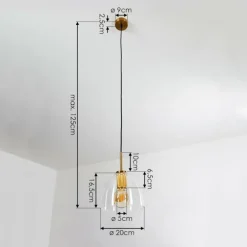Suspension Karo Laiton, 1 lumière