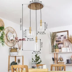 Suspension Kenong Laiton, 3 lumières