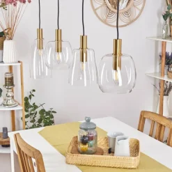 Suspension Kenong Laiton, 4 lumières