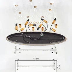 Suspension Kenong Laiton, 6 lumières