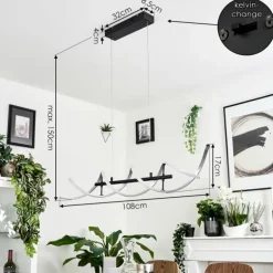 Suspension Khovet LED Noir, 1 lumière