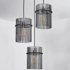 Suspension Lagielas Noir, 3 lumières