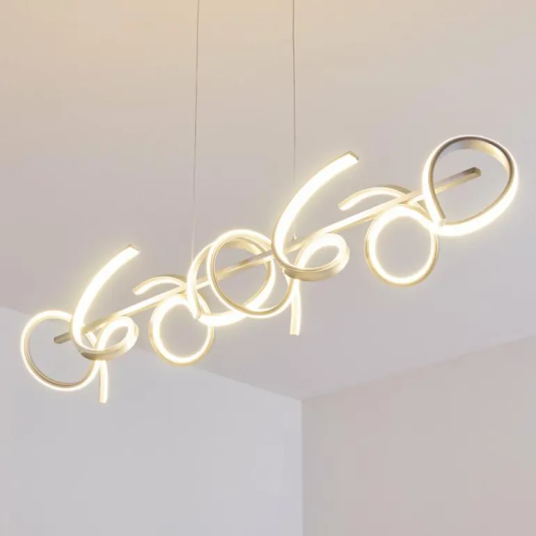 Suspension Lavaca LED Argenté, 4 lumières