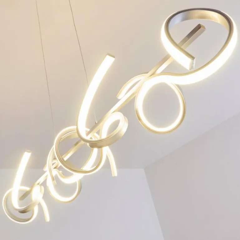 Suspension Lavaca LED Argenté, 4 lumières