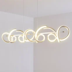 Suspension Lavaca LED Argenté, 4 lumières