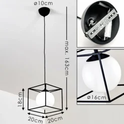 Suspension Legano Noir, 1 lumière