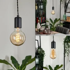 Suspension Lemone Noir, 1 lumière
