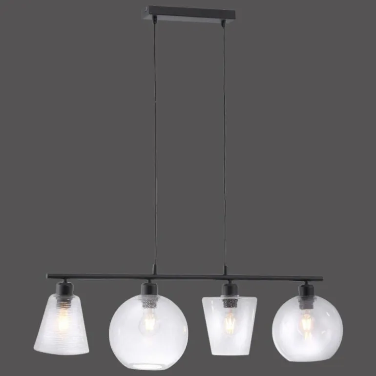 Suspension Leuchten Direkt SOPHIE Noir, 4 lumières