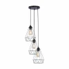 Suspension Leuchten-Direkt SKELETTON Noir, 3 lumières