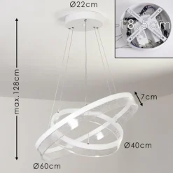 Suspension Lezha LED Blanc, 2 lumières