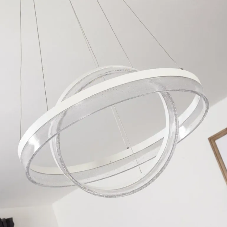Suspension Lezha LED Blanc, 2 lumières