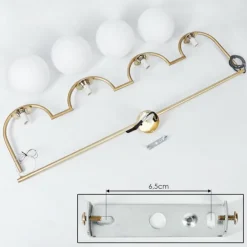 Suspension Lisca Or, 4 lumières