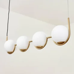 Suspension Lisca Or, 4 lumières