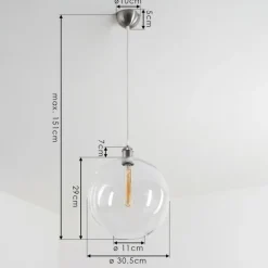 Suspension Lololo Acier inoxydable, 1 lumière